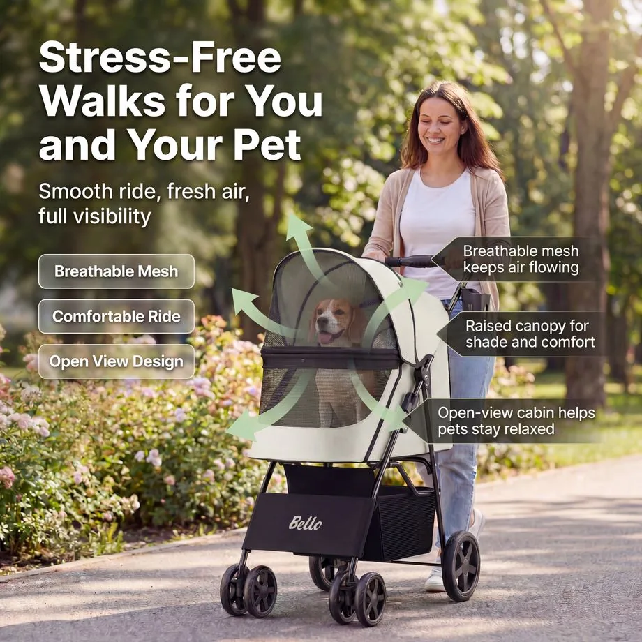 4-Wheel Pet Stroller
