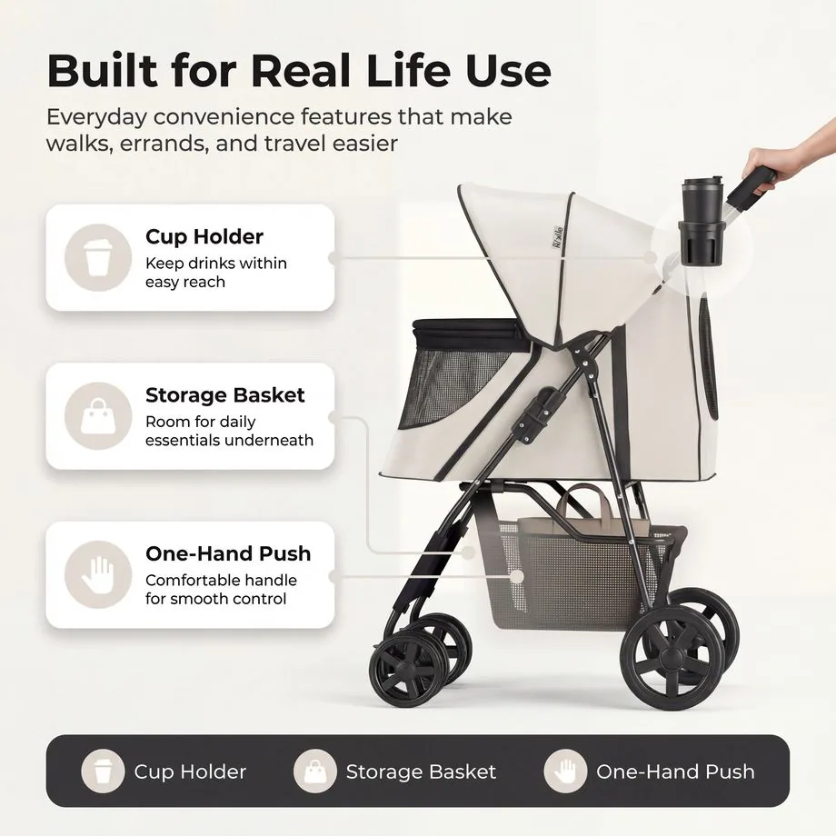 4-Wheel Pet Stroller