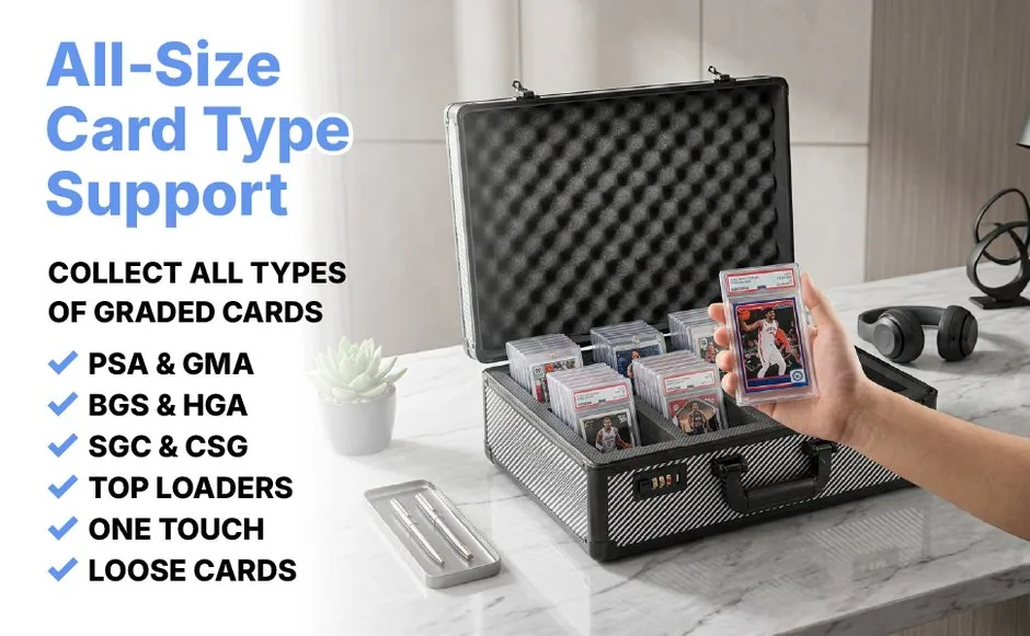 Graded Card Display Case feature detail